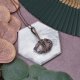 Miedziany wisiorek wire wrapping z purpurytem #416