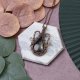 Miedziany wisiorek wire wrapping z czarnym onyksem #420