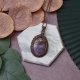 Miedziany wisiorek wire wrapping z purpurytem #478