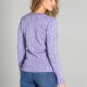 Melanżowy sweter - SWE244 niebieski - melanż MKM