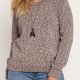Melanżowy sweter - SWE244 różowy - melanż MKM