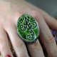 Zielony ceramiczny pierścień