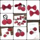 Gumki do włosów w kropki czerwone Dottie Red