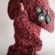 rękawiczki na drutach, aplikacja kwiatki