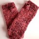 rękawiczki na drutach, aplikacja kwiatki