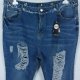 Boohoo Mid Blue spodnie jeans dziury 20 / 48 z metką