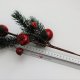 Gałązka świąteczna, iglasta, świerk, jabłka, 60 cm