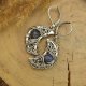 Kolczyki księżyce, półksiężyce, labradoryt, stal chirurgiczna, wire wrapping