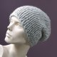 GRUBAS * 100% WOOL * ZIMOWA CZAPA UNISEX * JASNOSZARA