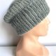 Ręcznie robiona czapka beanie AUREA 100% Baby Merino plus moher i jedwab 50/34 Zielona Szałwia - od ręki