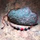 Pas Oriona Jaspis Agat Larvikit czerwonoczarny choker - korale naszyjnik~ DelfinaDolls ~ mikro makrama