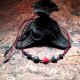 Pas Oriona Jaspis Agat Larvikit czerwonoczarny choker - korale naszyjnik~ DelfinaDolls ~ mikro makrama