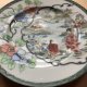 Japoński ręcznie malowany porcelanowy talerzyk cudo sztuki orientu