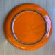Ceramiczne talerze do fondue pomarańczowe vintage lata 70