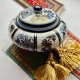 Vintage Chinese Porcelain Cobalt Blue & White Trinket Box ❤ Duże puzdro