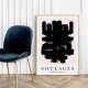 Plakat Soulages Lithographie no3 - format 30x40 cm