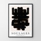 Plakat Soulages Lithographie no3 - format 40x50 cm