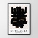 Plakat Soulages Lithographie no3 - format 50x70 cm