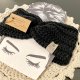 Opaska 100% wełna merino, kolor czarny