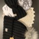 Opaska 100% wełna merino, kolor czarny
