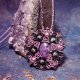 Mandala Gwiazda Pentagram Ametyst Larvikit naszyjnik pleciony mikro makrama Delfina Dolls