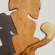 Pies, piesek, rzeźba, figurka drewniana, malowana 34 cm