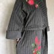 Kimono z wełny z kaszmirem malowane wełną.