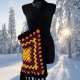 Unikat Duża Szydełkowa Torba Handmade z frędzlami Vintage Boho Hippie bez zapięcia
