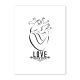 Plakat minimalistyczny z sercem i napisem Love 50x70 cm