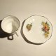 English Fine China  porcelana kostna filiżanka i spodek róże i niezapominajki