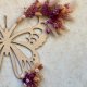 Motyl z suszonymi kwiatami, prezent kwiatowy