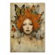 Plakat - Kobieta z motylami 50x70 cm