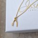 naszyjnik WISHBONE- srebro złocone 24K