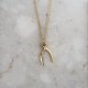 naszyjnik WISHBONE- srebro złocone 24K