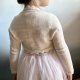 Bolerko dla dziewczynki do sukienki na Pierwszą Komunię Świętą, białe bolerko do sukienki dla dziecka bawełna