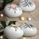 Porcelana Ćmielów, jajko, pisanka, kwiaty, niezapominajki, relief, vintage