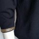 Czarna bluzka z tłoczonym wzorem i złotymi zdobieniami przy szyi i rękawach M/L Hu43