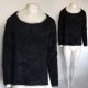 Czarny włochaty sweter ESMARA BY HEIDI KLUM  R 40/42 Hu93