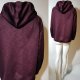 Bluza sportowa z kapturem i kieszenią na zamek w kolorze burgund R 42-46 Hu69