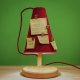 ZORYA - Unikalna, regulowana, drewniana lampka biurkowa | Czerwona