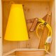 ZORYA - Unikalna, regulowana, drewniana lampka biurkowa | Żółta