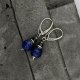 Lapis lazuli i szafir - kolczyki