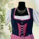 Dirndl Bawarska tradycyjna sukienka Spieth & Wensky jenasowa góra krata różowo biała– rozmiar 40/42