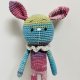 Kolorowy królik maskotka szydełkowa handmade