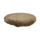 Poduszka dekoracyjna siedzisko okrągła brązowy wełniana skórzana naturalna