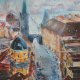 Obraz akrylowy. Oryginał. Ręcznie malowany. Praga. 70x100 cm