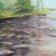 Obraz olejny ręcznie malowany 80x80 Pejzaż górski "Izerka" góry