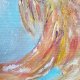 Obraz olejny ręcznie malowany 50x50 gruba warstwa "Złota rybka"