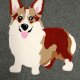 Dywan w ształcie psa, welsh corgi