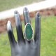 zielony agat  - pierścionek